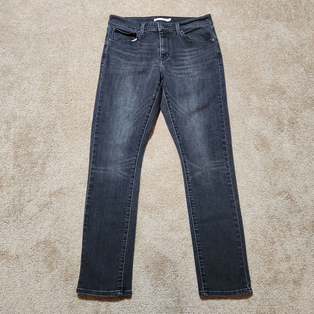 Levi's Jeans Women 12 Black Classic Mid Rise Skinny